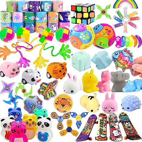 Rainbow Squish Ball Party Favors Birthday Goody Bag Filler Kids Stress Toys 