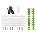 thumbnail image 1 of Cerceaux de Jardin Bandes de Support de Tunnel de Croissance/ Support de Tunnel de Plantation/ Support de Plante DIY Support de Jardin pour Couverture de Rangée Ensemble de 18 Cerceaux, 1 of 5