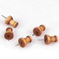 thumbnail image 2 of 50 chinchetas de madera estándar, chinchetas de madera decorativas para mapas, fotos, calendarios, hogar, oficina, color madera, color madera, 2 of 5