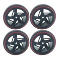 thumbnail image 2 of Paquete de 4 neumáticos y Llantas Delanteras Traseras Sunnimix, hexagonales, 12 mm, rojo, neumático de coche rc, 2 of 7