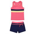 thumbnail image 1 of Jizyo Big Girls' Summer Two-Pieces Tankini Swimwear Rack Back Top with Boyshort Sets Watermelon Red 8, 1 of 5