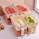 thumbnail image 5 of Caja de almacenamiento cesta de drenaje refrigerador contenedores sellados con mango de frutas vegetales, 5 of 11
