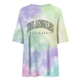 thumbnail image 4 of Womens Plus Size T Shirts Fashion Los Angeles Tie Dye Graphic Printed Short Sleeved Tops Summer Casual Trendy Loose Fit Tee Blouses, 4 of 4