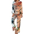 thumbnail image 2 of Pijamas de My Hero Academia para mujer, ropa de dormir suave de Manga larga con cuello en V, conjunto de 2 piezas personalizado, Shoto Todoroki de Manga larga para otoño, 2 of 4