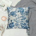 thumbnail image 2 of Nawypu Blue Floral Pillow Covers Vintage Flower Blue White Decorative Throw Pillow Covers Chinoiserie Pillowcases Square Cushion Covers For Couch Bed Sofa Chair Car Decor, 2 of 5