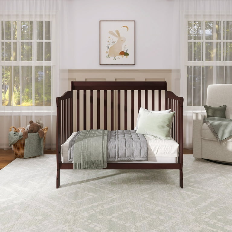 Dream On Me Ashton 5-in-1 Convertible Crib, Espresso, Greenguard