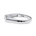 thumbnail image 3 of BERRICLE Sterling Silver Solitaire Wedding Engagement Rings 1.2 Carat Half Bezel Set Oval Cut Cubic Zirconia CZ East-West Ring for Women, Rhodium Plated Size 7, 3 of 9