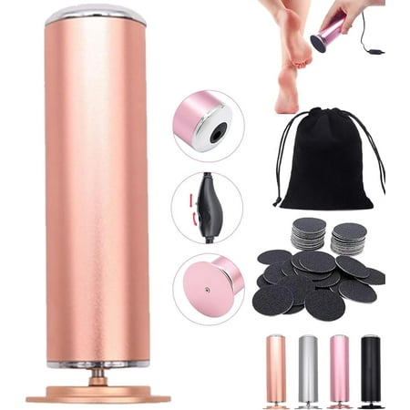 

Electric Foot Callus Remover Pedifairy 360 Rotation Foot Sander Pain-Free Foot Polisher with 60pcs Sanding Discs 0-600 RPM Adjustable Speed Electric Foot File (Gold)