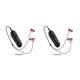 thumbnail image 2 of Sidaley Auriculares compatibles con Bluetooth, auriculares recargables para colgar en el cuello, auriculares con micrófono, auriculares con Clip trasero Rojo con cable 2piezas, 2 of 6