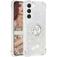 thumbnail image 3 of Glitter Clear Sparkly Bling Case for Samsung Galaxy S23 5G for Women Girls, Flowing Liquid Quicksand Cover with Diamond Ring Holder Case for Samsung Galaxy S23 5G  Colorful, 3 of 7