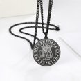 thumbnail image 2 of EUEAVAN Black Viking Runes Odin Stainless Steel Necklace Vintage Jewelry, 2 of 6