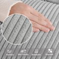 thumbnail image 3 of Deconovo Corduroy Fundas de cojines Juego de 4 – Machine Washable Home Decor for Sofa, Dormitorio | Light Grey, 12x20 Inch, 3 of 7