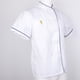 thumbnail image 4 of Uniforme de chef de manga corta, ropa de cocina de hotel, delantal, talla L costura azul, 4 of 9