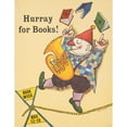 thumbnail image 2 of Maurice Sendak 15x18 Gold Ornate Wood Frame and Double Matted Museum Art Print Titled - Hurray for Books! (1960), 2 of 4
