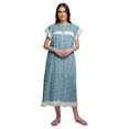 thumbnail image 2 of Moomaya Chemise de Nuit d'Allaitement à Col Rond Imprimée pour Femmes en Coton, 2 of 6