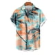 thumbnail image 3 of Mens Casual Manga Corta Botón Abajo Camisas Turndown Cuello Blusa de Impresión, Poliéster Ligero Top de la Moda para el Verano Al Aire Libre Y el Uso Diario, 3 of 6