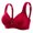 Wine Bra for Women, variant on Large Size Adjustable Push-Up Bra Breathable Full Cup Wireless Comfort for Everyday Wear Red,XXL