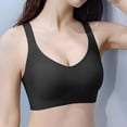 thumbnail image 2 of Siilsaa Sports Bras for Women Large Bust Women's Full Coverage High Impact Wirefree Workout Non Padded Sports Bra Bounce Control Black,L, 2 of 4