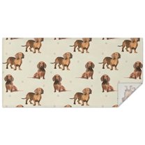 Dachshund Footprint Rectangle Tablecloth 60"x120",Waterproof Polyester Rectangle Table Cloth, Wipeable Spillproof Polyester Tablecloth for Dining, Camping, Indoor and Outdoor