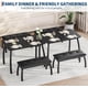 thumbnail image 2 of 3-piece estilo rural dining mesa set para 4: compact rustic kitchen mesa con 2 padded benches, space-saving breakfast nook muebles para small spaces y apartments (negra), 2 of 7