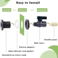 thumbnail image 5 of PVC Water Tank Connector PVC Rain Barrel Faucet 3/4 Inch with Bulkhead Connector and Hose Adapter, 5 of 5