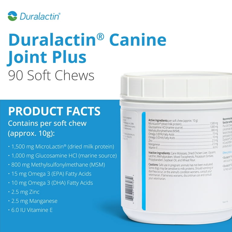Duralactin canine joint plus soft chews hotsell