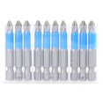 thumbnail image 1 of 10Pcs Electric Screwdriver Bit Set Anti Slip S2 Steel Cross Magnetic Drill Bits PH2 x 50mm, 1 of 5