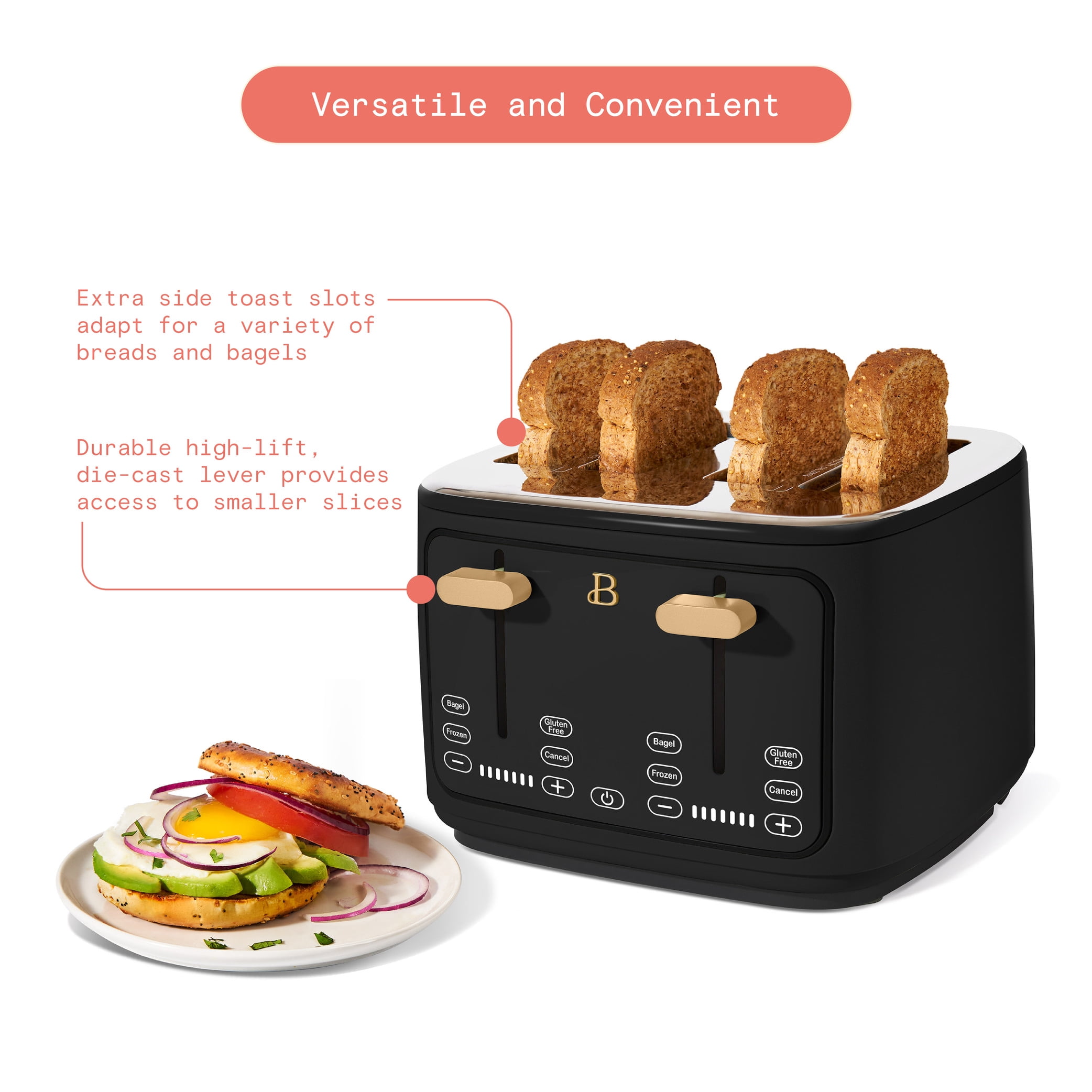 Kalorik® 4-Slice Toaster with Full Touch Screen Shade Selector