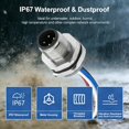 thumbnail image 2 of Cable conector Hamadap M12 macho de 4 pines IP67, paquete de 2, 20 cm, 2 of 9