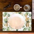 thumbnail image 2 of Placemats Set of 4 Gold Eucalyptus Branches Place Mats Washable Table Dinner Mats Linen Table Mats for Kitchen Dining Party Home Kitchen Decor 12x18 Inch, 2 of 5