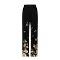 thumbnail image 4 of HBYJLZYG Wide Leg Pants Women, Plus Size Straight Pants For Women Summer Casual Loose Vintage Floral Printed Casual Pants Trousers, 4 of 4
