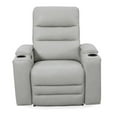 thumbnail image 2 of Pemberly Row Contemporary Leather Stone Power Zero Gravity Recliner, 2 of 3