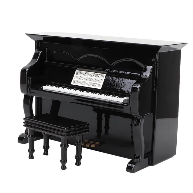 Domqga Musical Instrument Model,Miniature Piano,Miniature Wooden Piano Model Musical Instrument Model Musical Gifts Home Decor Ornaments