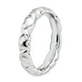 thumbnail image 3 of Sterling Silver Rhodium Hearts Ring, 3 of 11