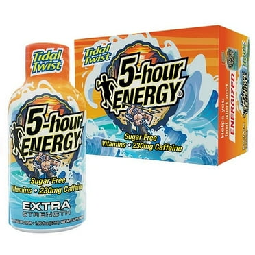 5-hour ENERGY Extra Strength, Tidal Twist Flavor, Fast Acting Energy Shot, 1.93 oz, Convenient Travel Size (Pack of 12)