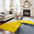 thumbnail image 2 of 6'x9' Area Rugs, Yellow Grey Indoor Outdoor Area Rug for Living Room Bedroom, Modern Oil Painting Abstract Washable Bathroom Rugs Kitchen Floor Carpet Mats Home Decor Aesthetic, 2 of 8