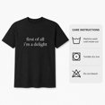 thumbnail image 6 of First of All I’m a Delight Graphic T-Shirt, Unisex Classic Fit Tee, 6 of 9