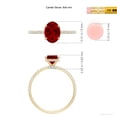 thumbnail image 5 of ANGARA Lab Grown 1.25 Ct Oval Ruby Hidden Halo Classic Engagement Ring for Women in 14K Yellow Gold (Size-8x6mm) | July Birthstone, Birthday, Anniversary, Jewelry Gift for Women | Lab-Grown Ruby Ring, 5 of 8