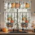 thumbnail image 4 of Fall Thanksgiving Pumpkin Kitchen Curtains Valances and Tiers 3 Piece Set,Eucalyptus Buffalo Plaid Rod Pocket Kitchen Curtain over Sink Window,Farmhouse Cafe Curtains for Autumn Decor 36 Inch (Orange), 4 of 5