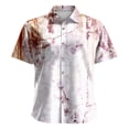 thumbnail image 4 of Wyzesi Chemise Habillée Blanche Homme Extensible Printemps Simple Décontractée Col à Revers Imprimé Complet Plage Manches Courtes Vacances Extérieur Chemise Habillée Blanche pour Homme Manches Longues, 4 of 5