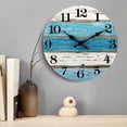 thumbnail image 6 of Wall Clock, Silent Non Ticking Battery Operated, Rustic Coastal Country Clock Decorative for Bathroom Kitchen Bedroom, 6 of 10