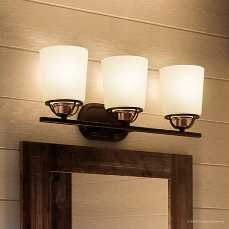 Double Shade Bath Urban Ambiance Luxury Coastal Bath Fixture, Size: 8-1/8