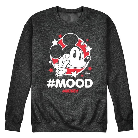 Disney - Mickey Mouse - Hashtag Mood - Men's Crew Neck Fleece Pullover