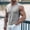 Gray, variant on Men's Ribbed Henley Tank Tops Knit V Neck Sleeveless Workout T Shirt Muscle Gym Fitness Tee White