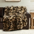 thumbnail image 4 of Hyde Lane Faux Fur Throw Blanket, Luxury Fluffy Leopard Blankets for Home Couch and Bed, Fuzzy Plush Animal Coat Color Throws for Decoration, Gift for Women, 60x80, 4 of 13