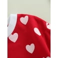 thumbnail image 6 of Qiylii Baby Girls Valentine's Day Romper, Heart Printing Long Sleeve Round Collar Jumpsuit, 6 of 9