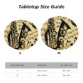 thumbnail image 7 of Music Notes Saxophone Musical Vintage Round Fitted Tablecloth Elastic Edged Table Cloth Waterproof Table Cover 48in, 7 of 7