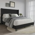 thumbnail image 2 of Home Design Niles Twin Upholstered Panel Bed Frame with Wingback Headboard and Foam-Padded Support, Black, Easy Assembly, 2 of 10