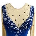 thumbnail image 4 of LIUHUO Customized Blue White Gradient Spandex Figure Skating Dress Girls Ladies Embellished with Diamond Snowflakes Comfortable Breathable, 4 of 8