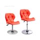 thumbnail image 3 of 4 Sillas de bar acolchada con respaldo geométrico ilios innova Rojo, 3 of 9